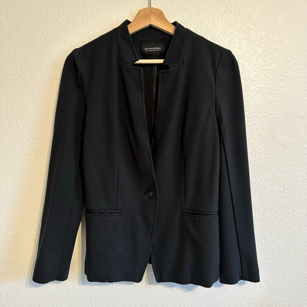 Banana Republic Black Soft Blazer Size 4 Womens Workwear